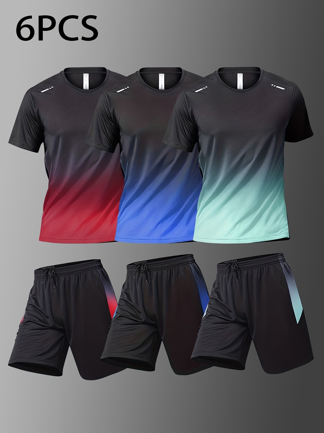 Men's Basketball Training Gradient Tee QuickDrying Shorts