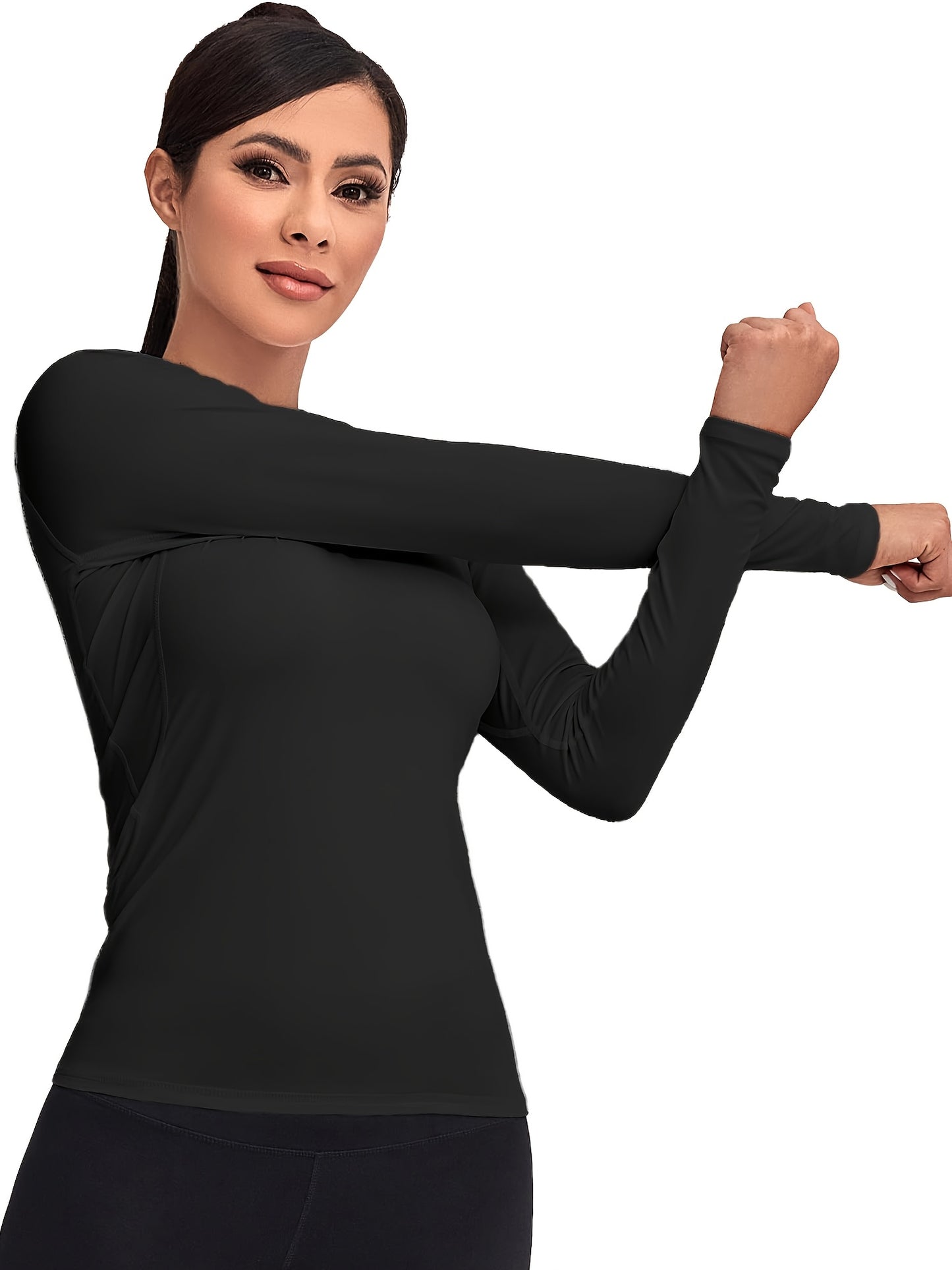 KINGLAMAN Women's Performance Compression Long Sleeve Tops