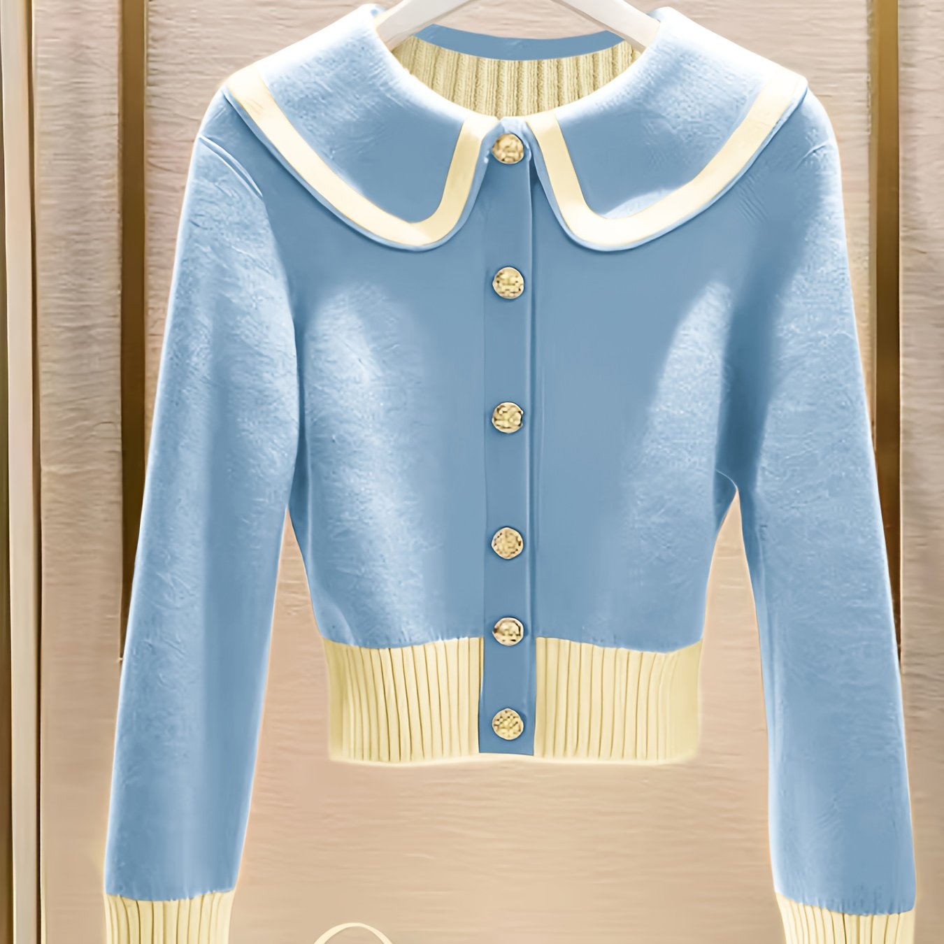 Chic Button Front Knit Sweater For Women All Season