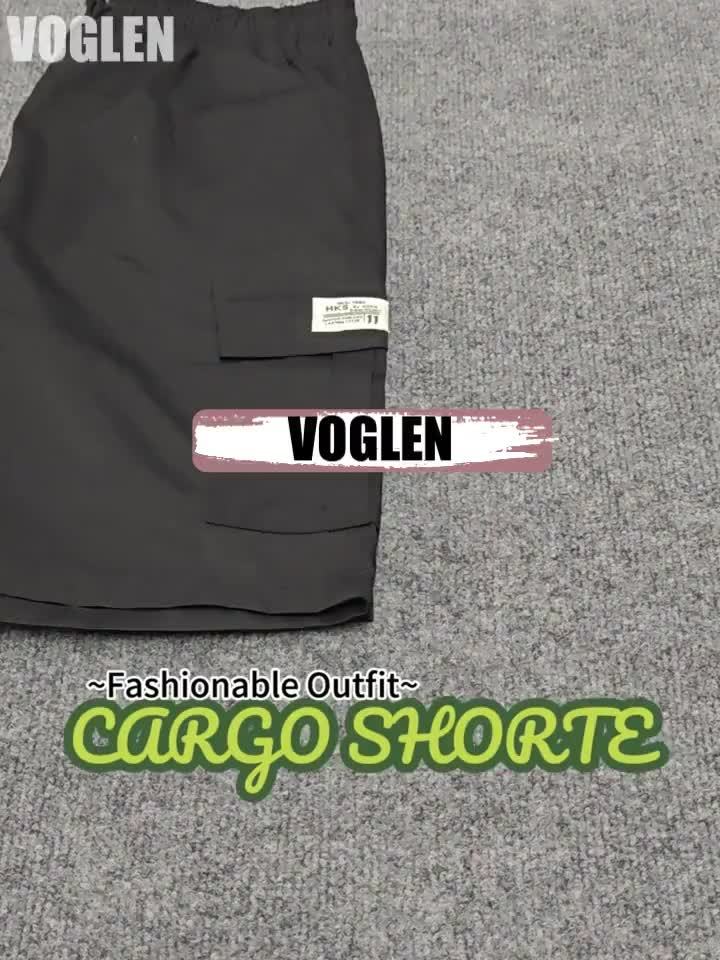 Men's Casual Loose Shorts Set with Large Pockets for Work