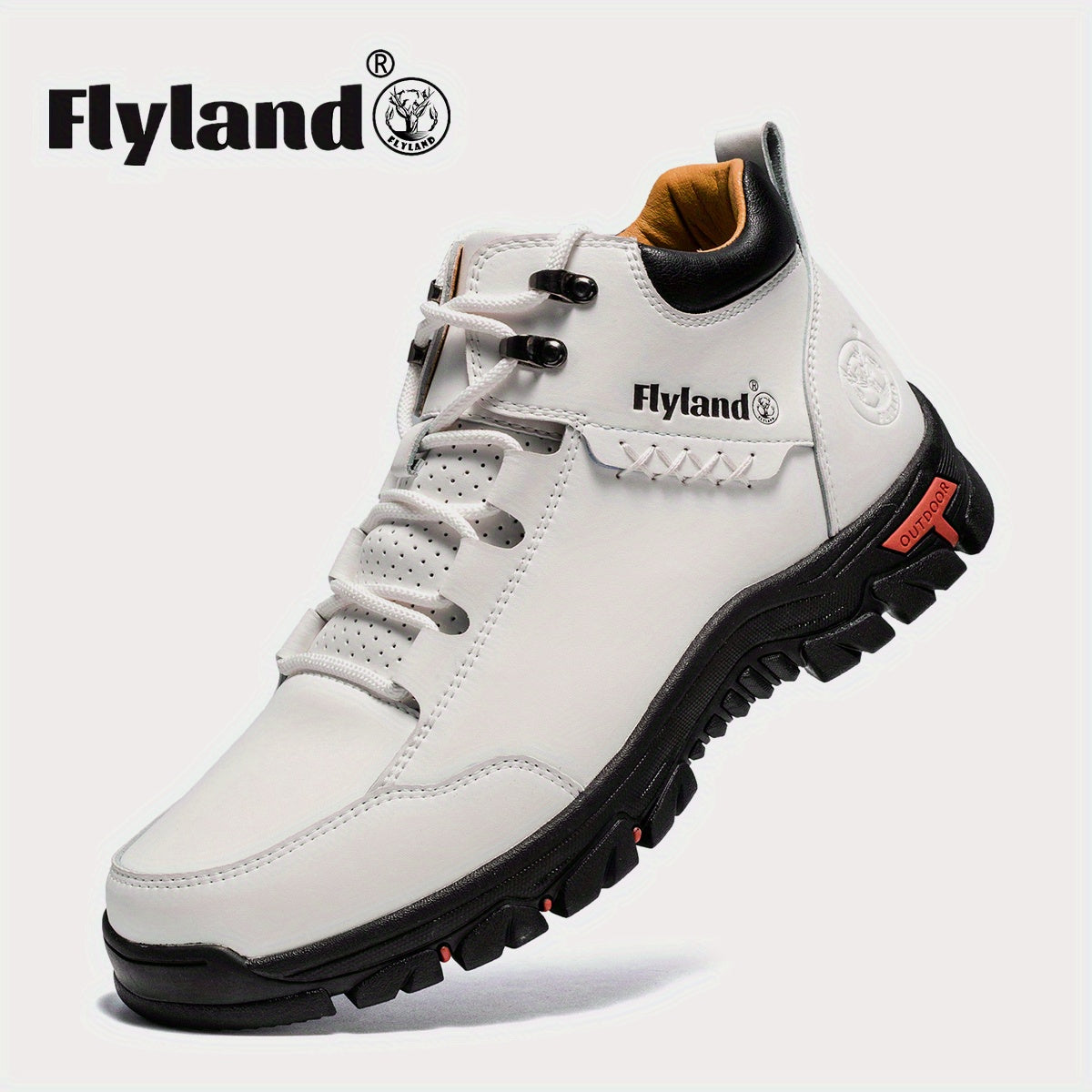 Flyland Vintage Cowhide Leather Chukka Boots Mens Fashion