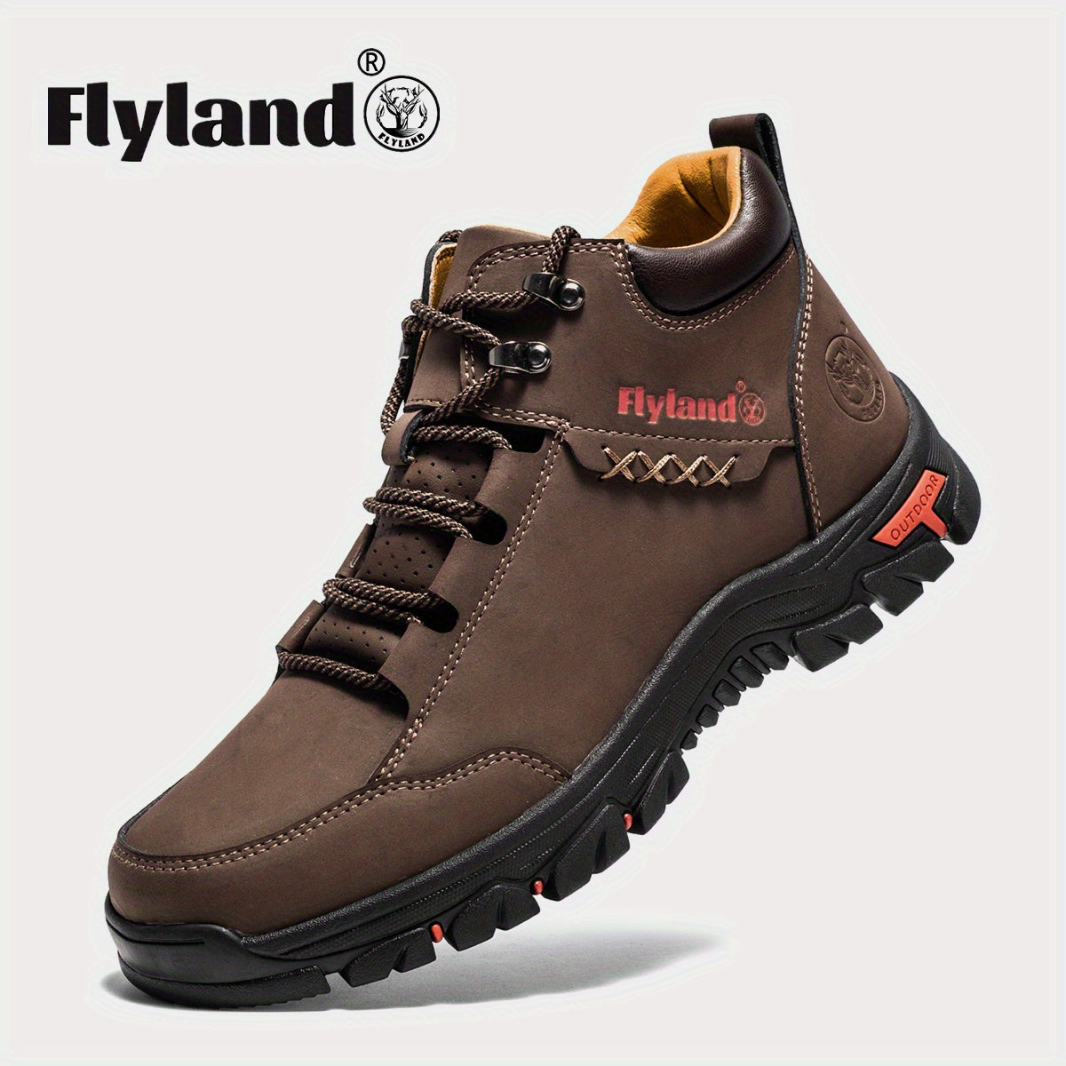 Flyland Vintage Cowhide Leather Chukka Boots Mens Fashion