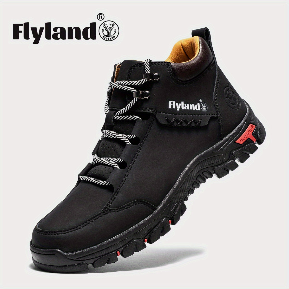 Flyland Vintage Cowhide Leather Chukka Boots Mens Fashion