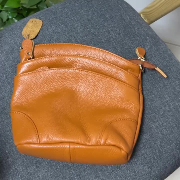 Premium Genuine Leather Crossbody Bag With Ample Storage