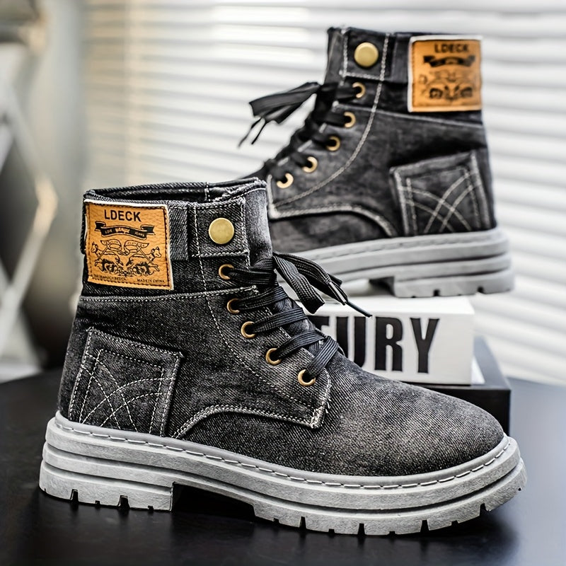 GSSZO High Top Lace Up Ankle Boots Season Streetwear