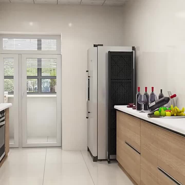 Metal Storage Rack with Wheels for Home and Office Organization