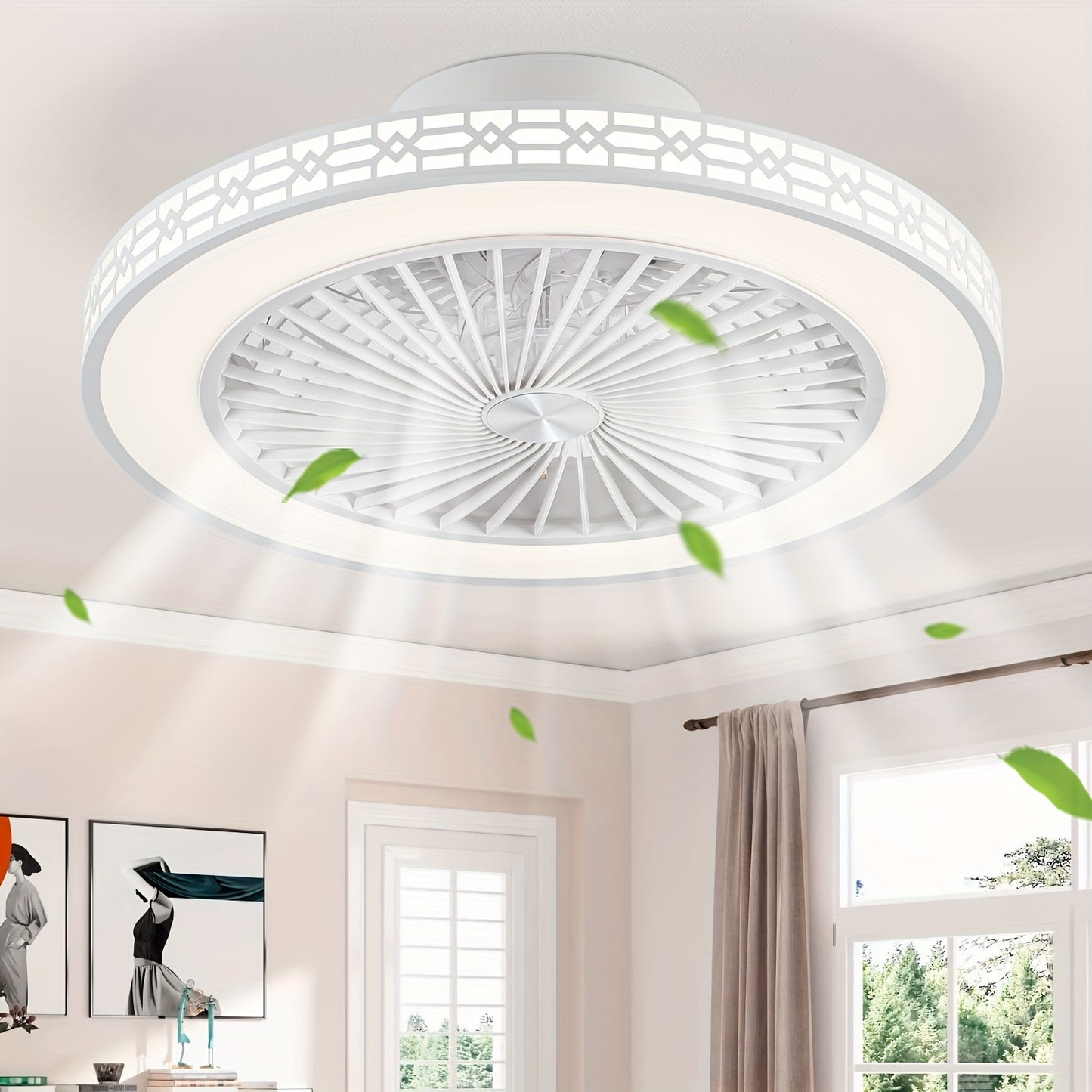 Modern LED Ceiling Fan with Adjustable Light and Reversible Airflow