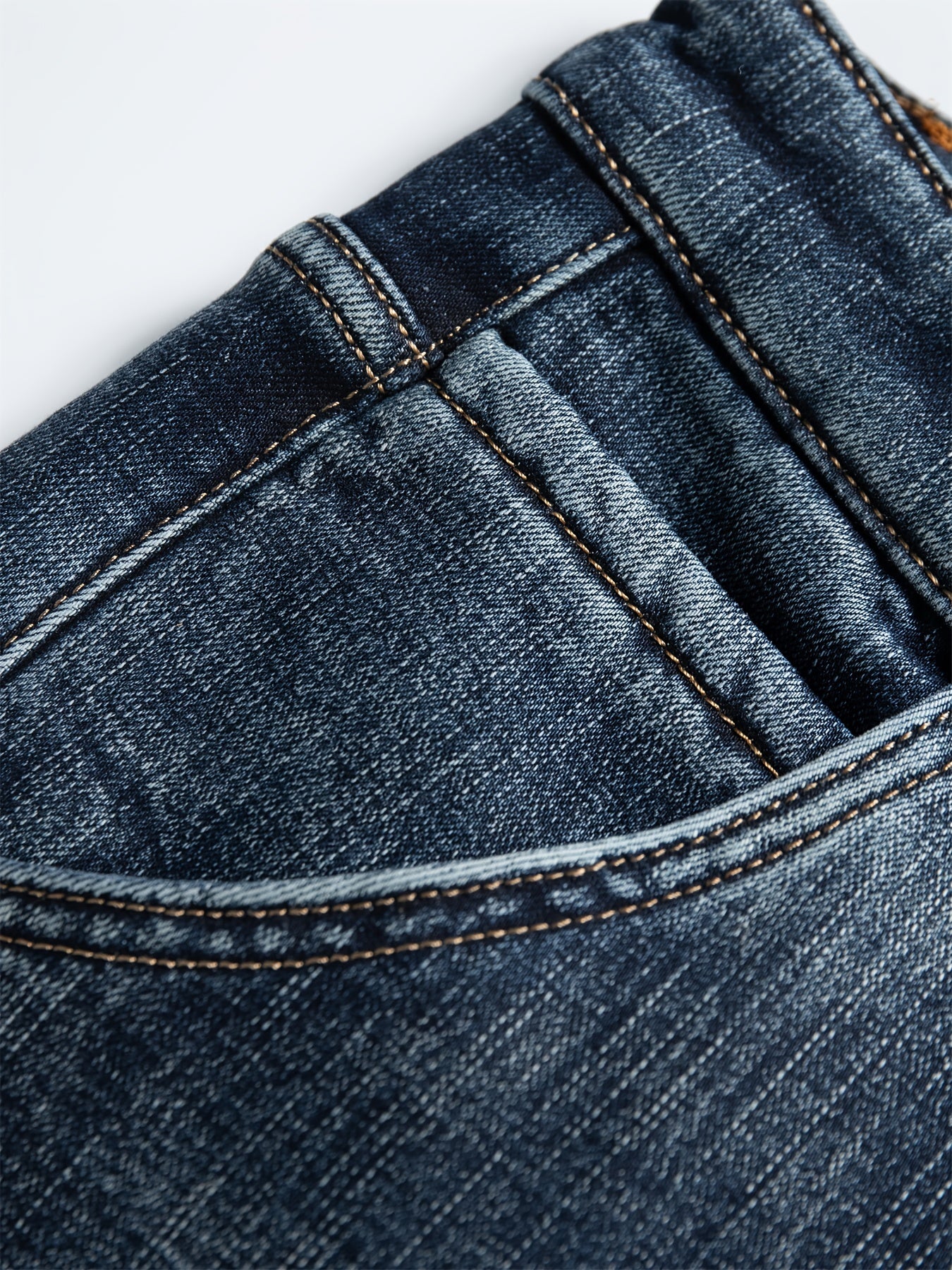 Men's Loose Fit Jeans Washed Denim Casual Straight Pants