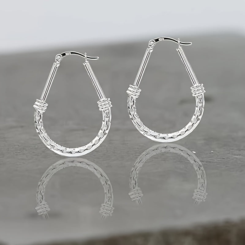 Elegant 925 Sterling Silver Hoop Earrings for Special Occasions