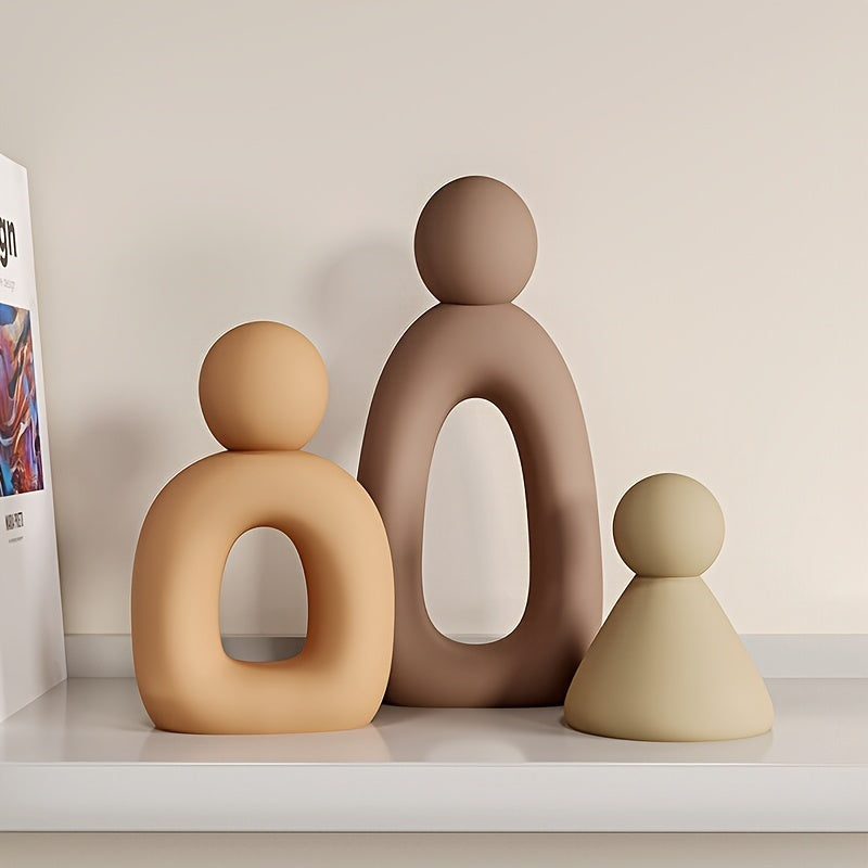 Resin Family Abstract Sculptures Gift Set For Home Decor