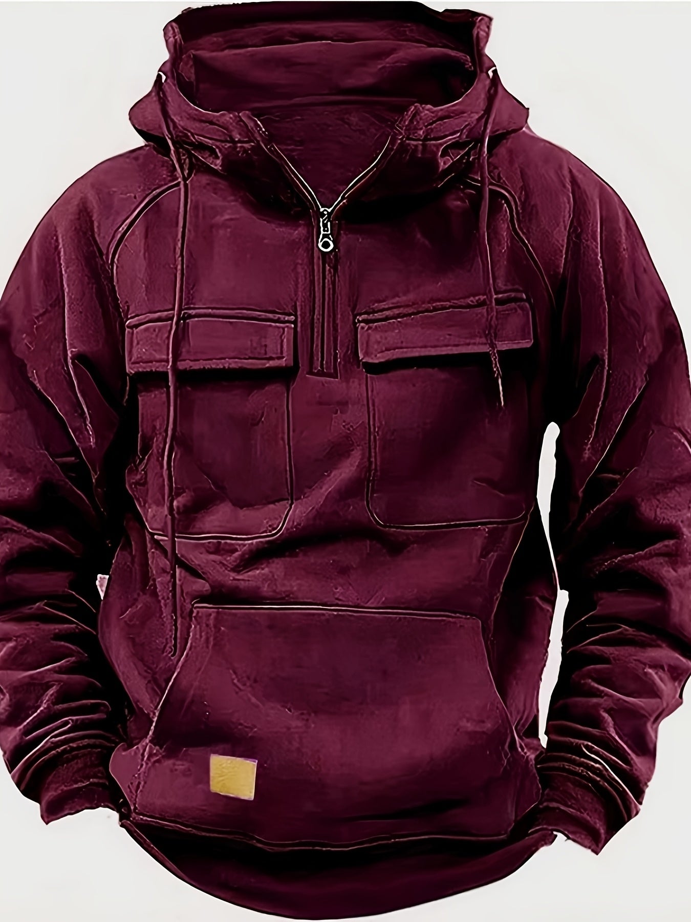 Men's Hooded Sweatshirt With Multi Pocket Design Gift