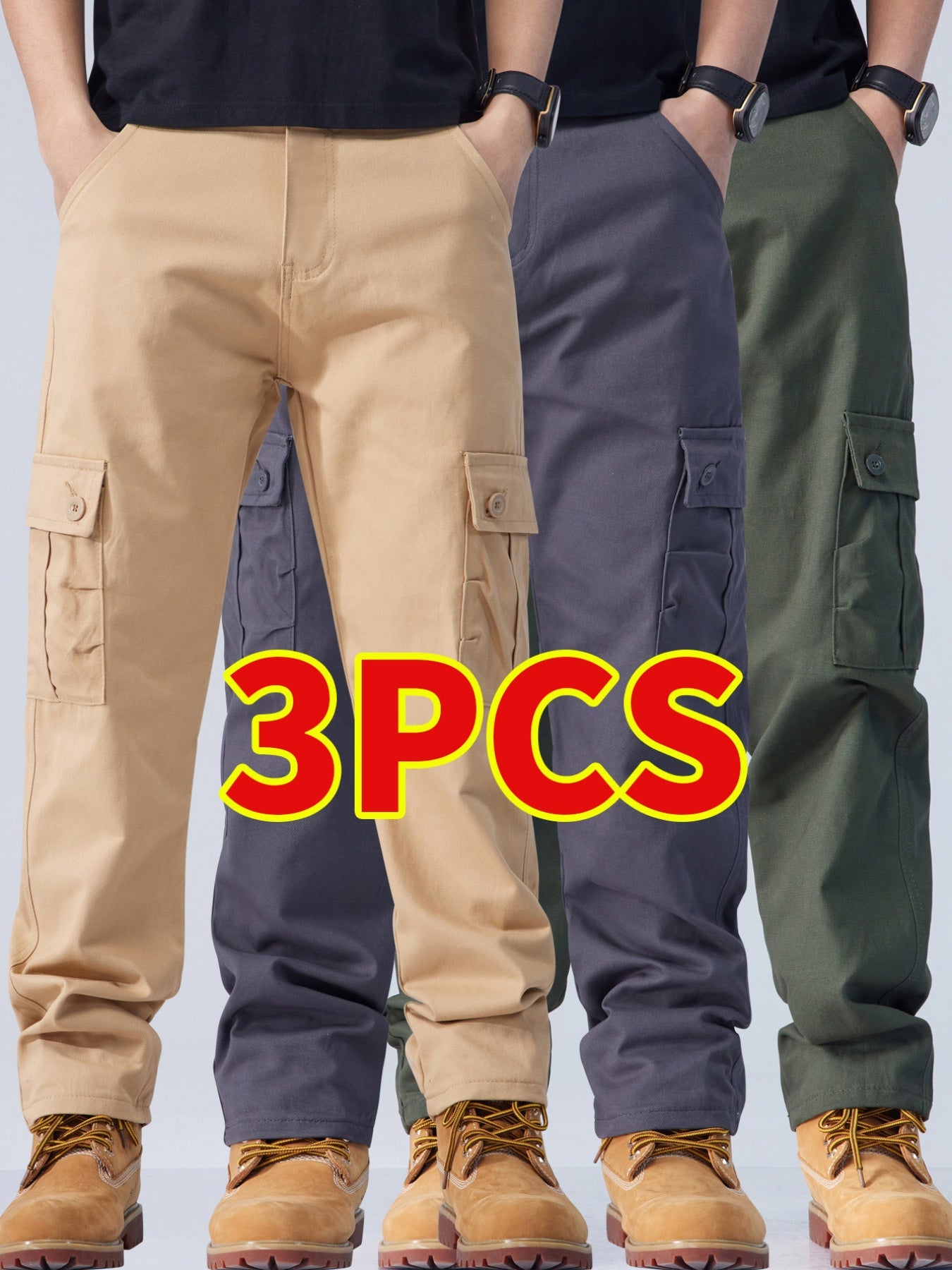 Mens Formal And Casual Pants Regular Fit Straight Leg