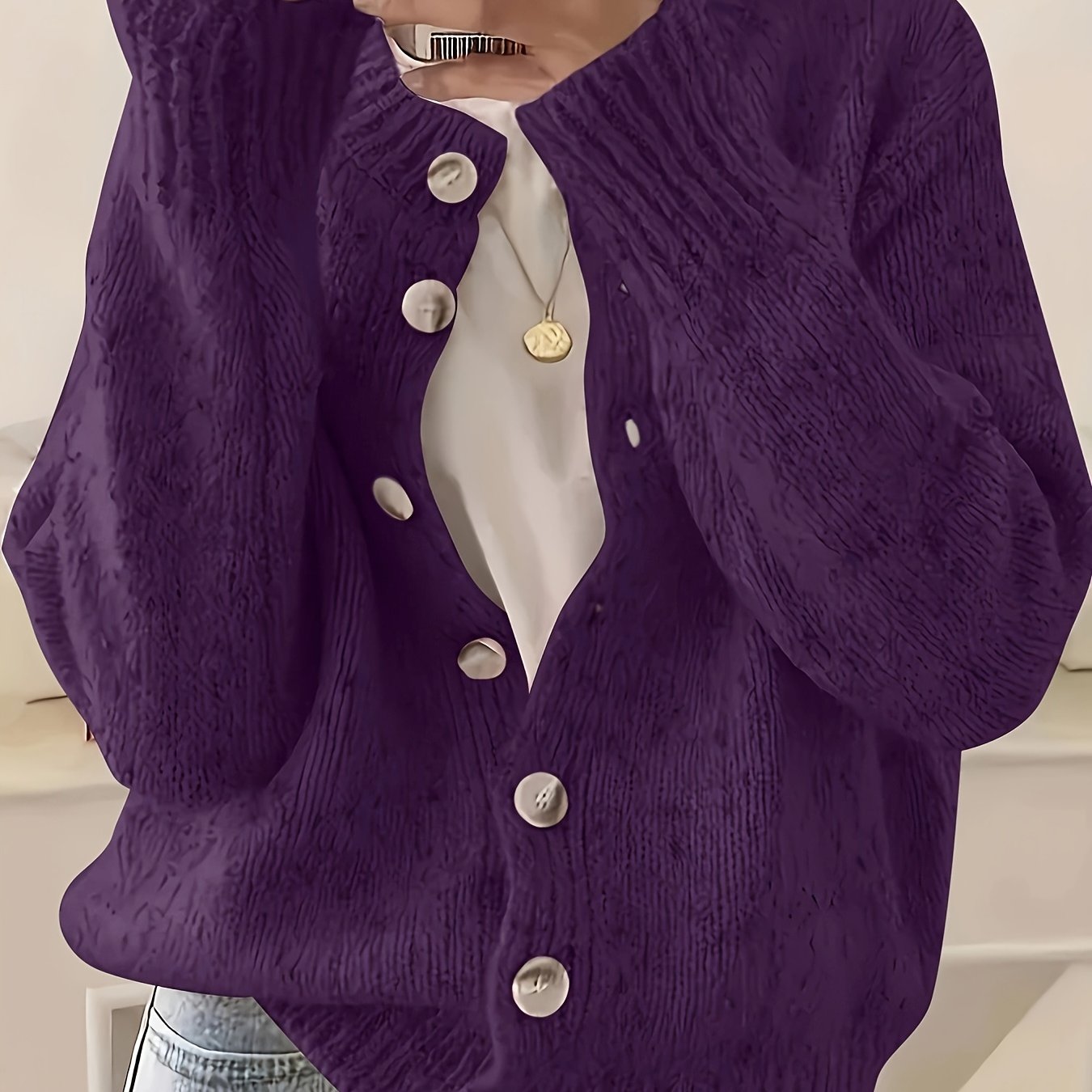 Elegant Women Cardigan Sweater Jacket All Seasons Layering