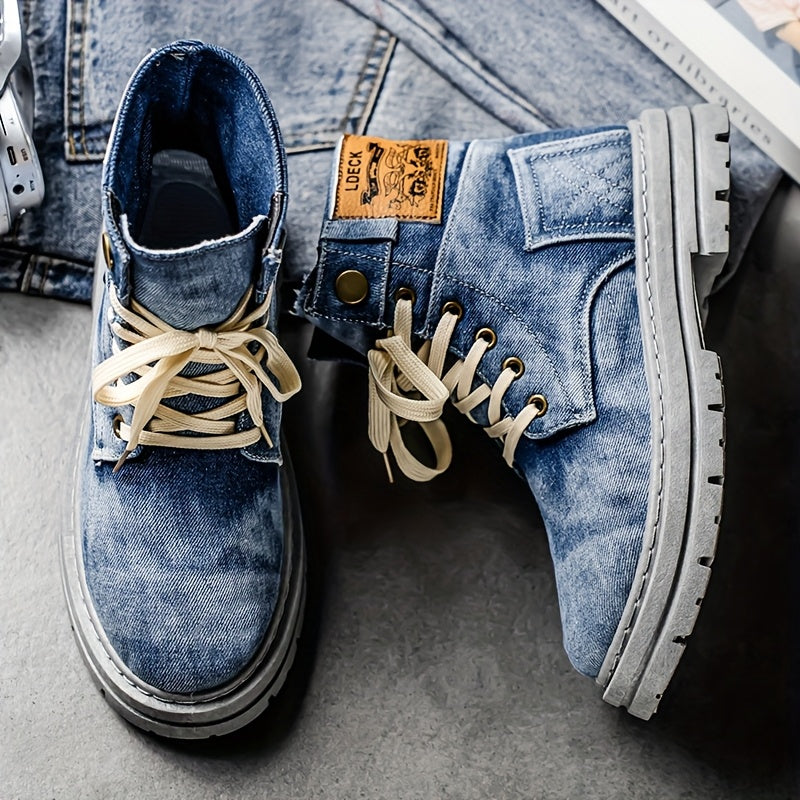 GSSZO High Top Lace Up Ankle Boots Season Streetwear