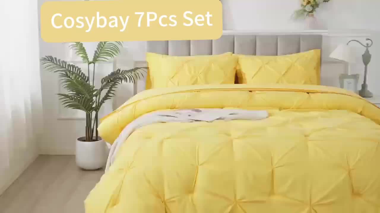 Cosybay 7pc Comforter Set Luxury Soft Bedding All Season