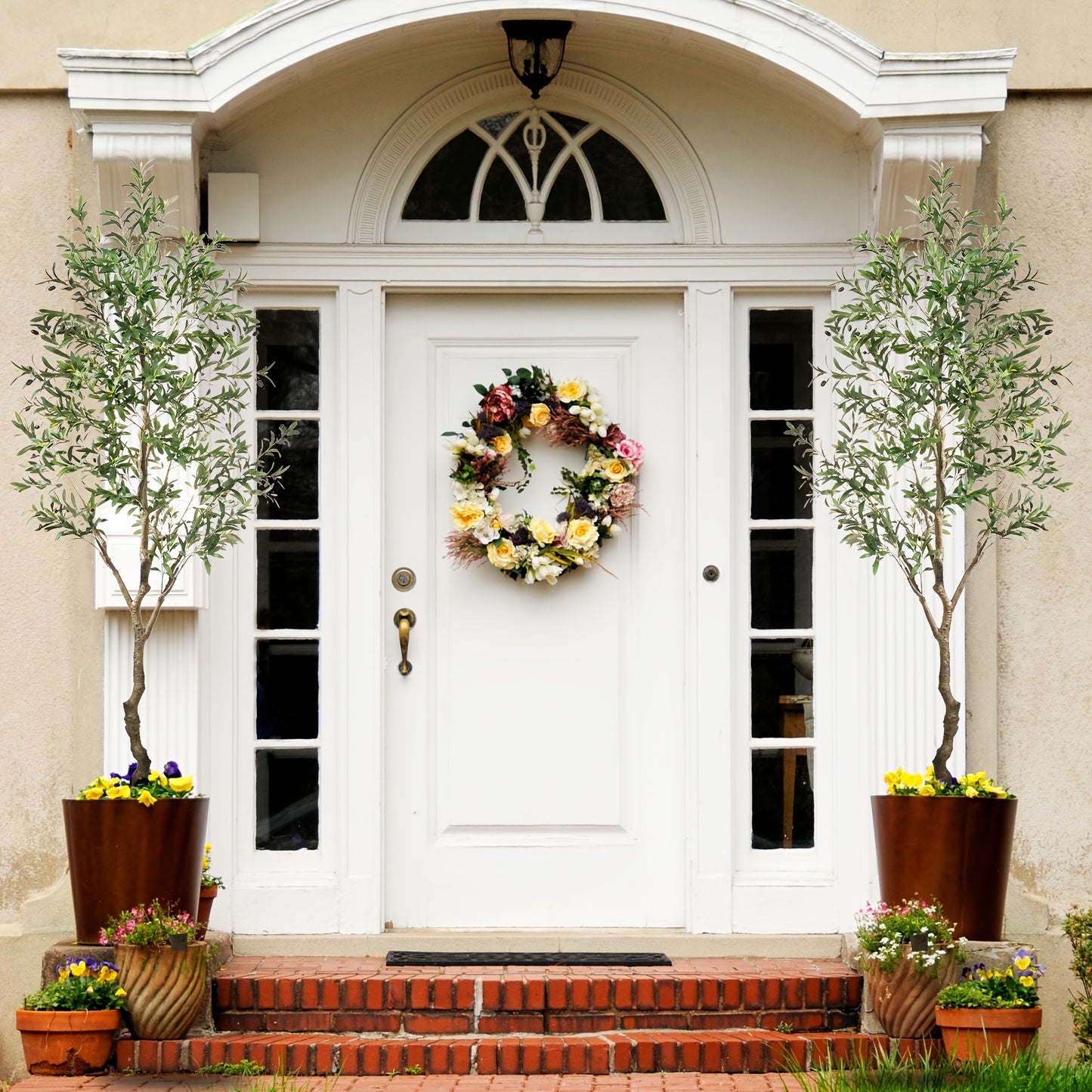 Vitalismod Artificial Olive Tree Indoor Potted Home Decor