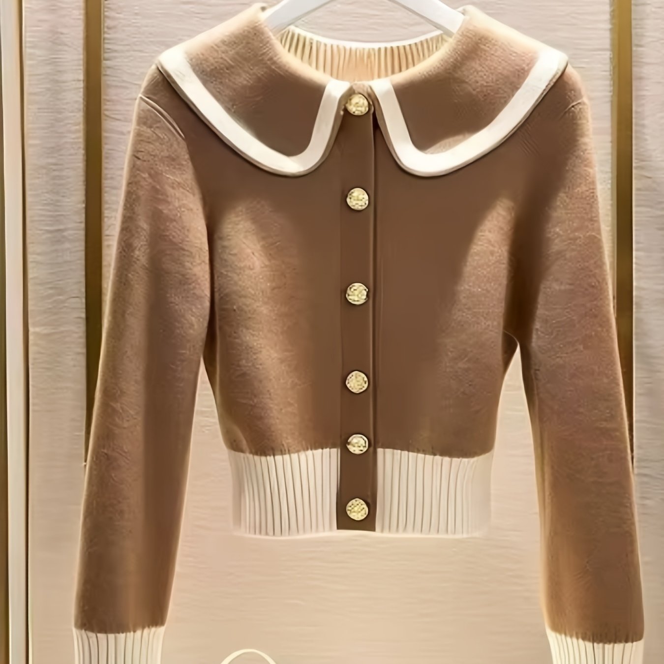 Chic Button Front Knit Sweater For Women All Season