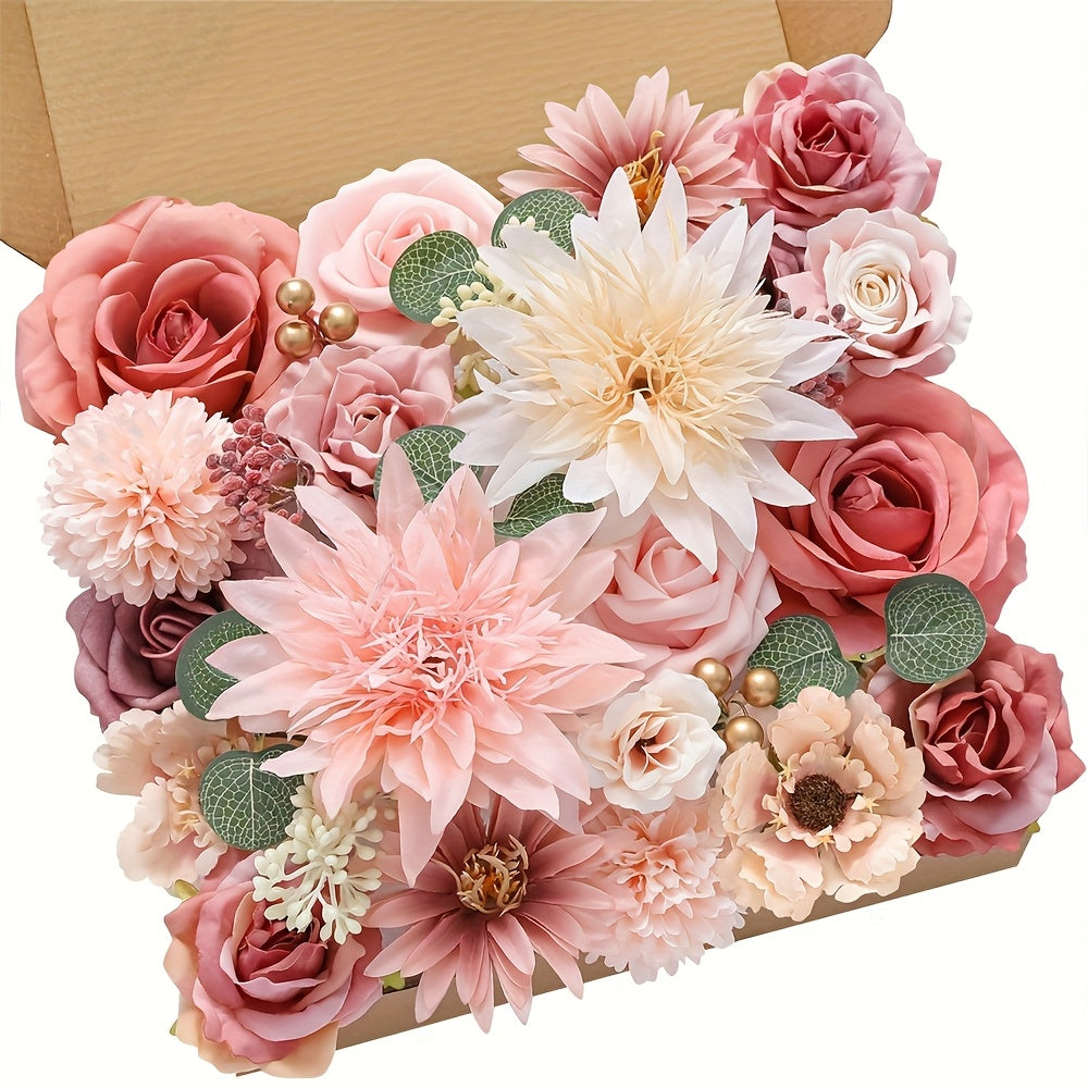 Everlasting Artificial Flowers Dahlias And Roses For Decor