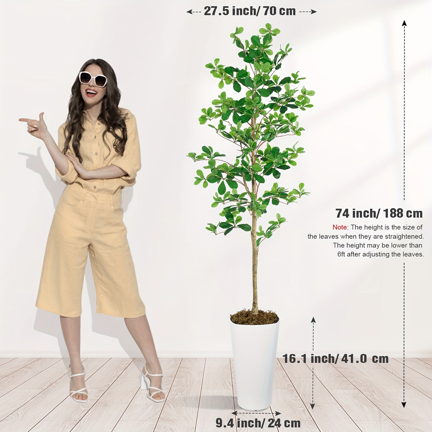 Vitalismod Artificial Olive Tree Indoor Potted Home Decor