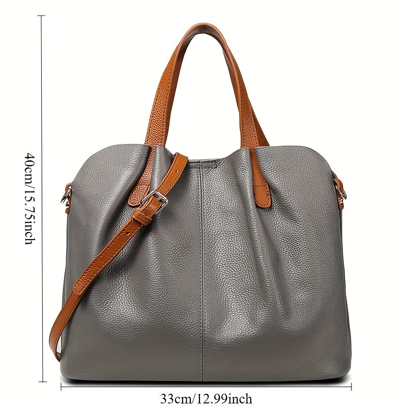 Genuine Leather Tote Bag For Women Crossbody Purse Everyday