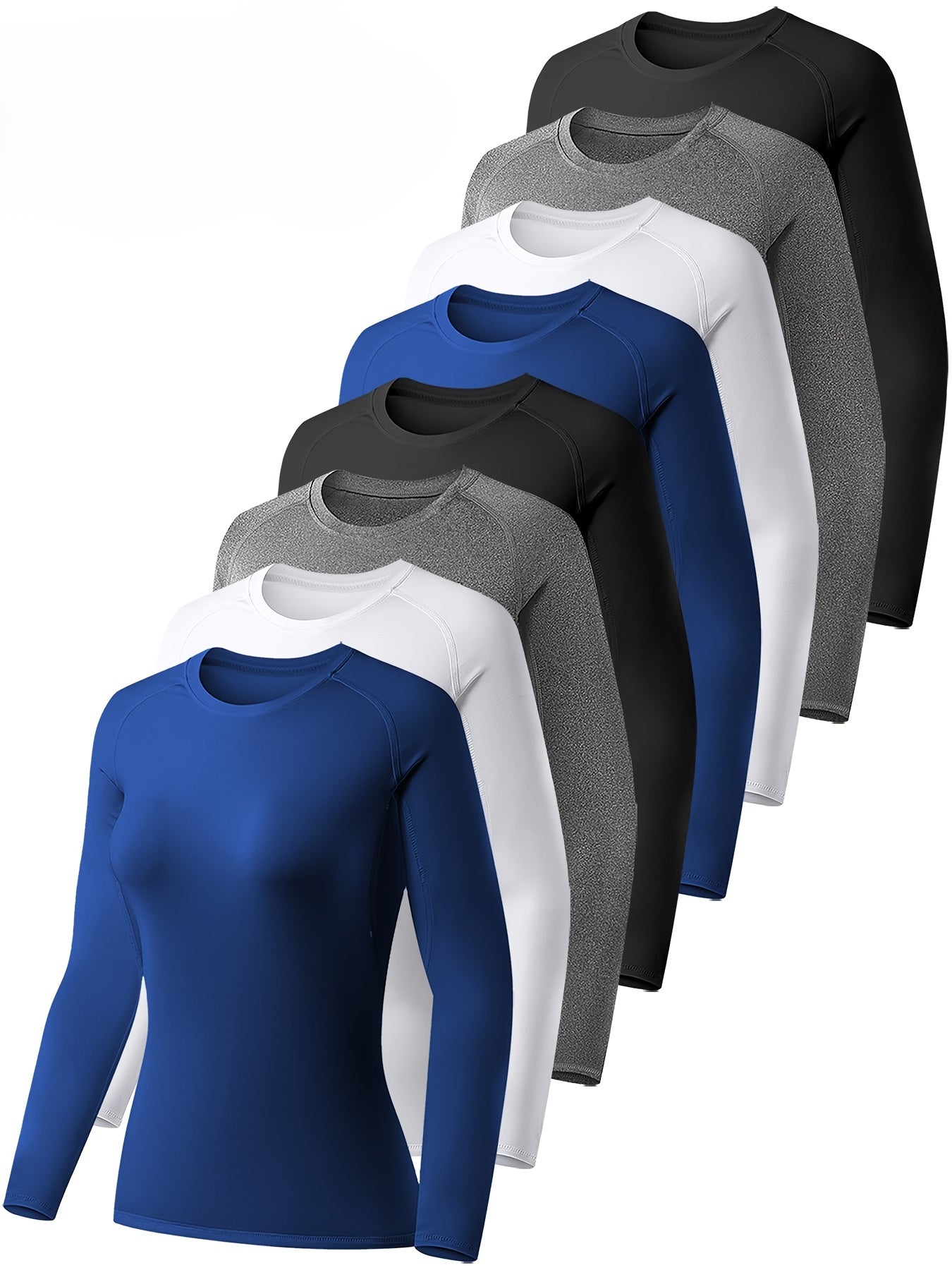 KINGLAMAN Women's Performance Compression Long Sleeve Tops