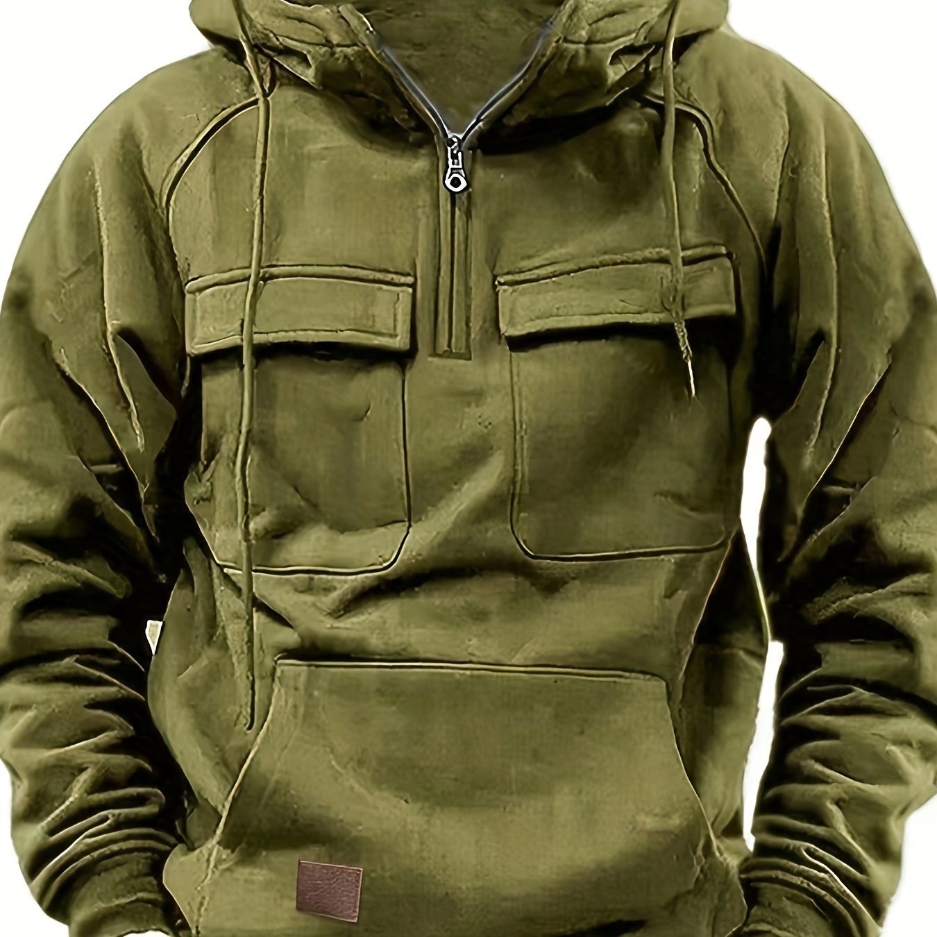 Men's Hooded Sweatshirt With Multi Pocket Design Gift