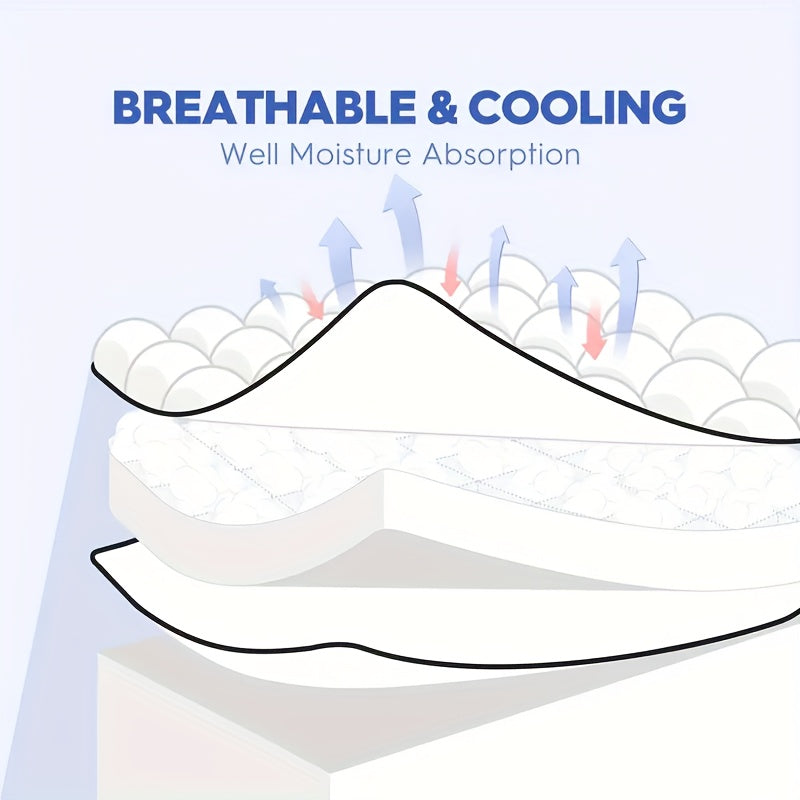 Cooling Bamboo Mattress Topper Breathable Soft and Comfortable Pad