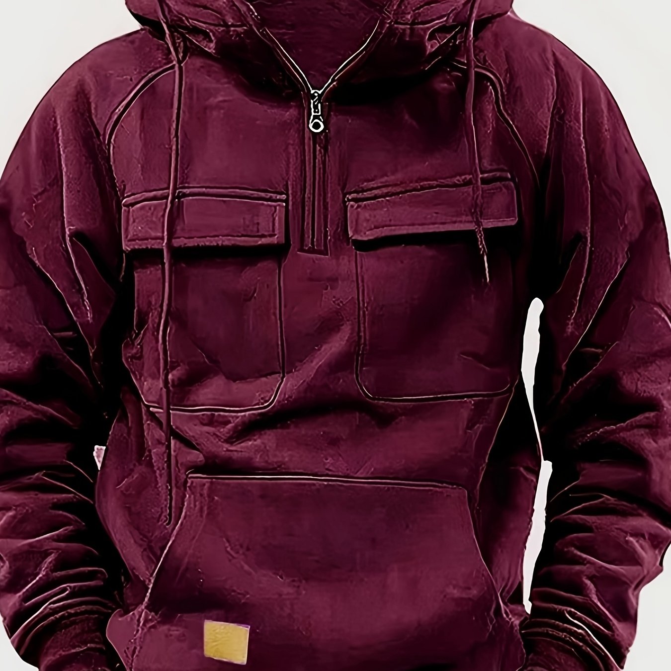 Men's Hooded Sweatshirt With Multi Pocket Design Gift