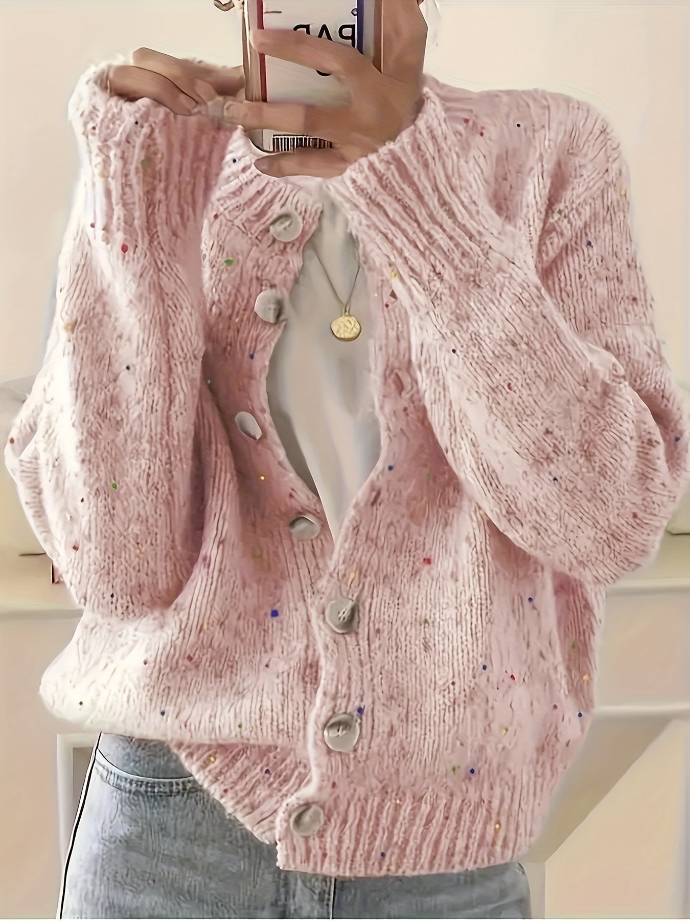 Elegant Women Cardigan Sweater Jacket All Seasons Layering