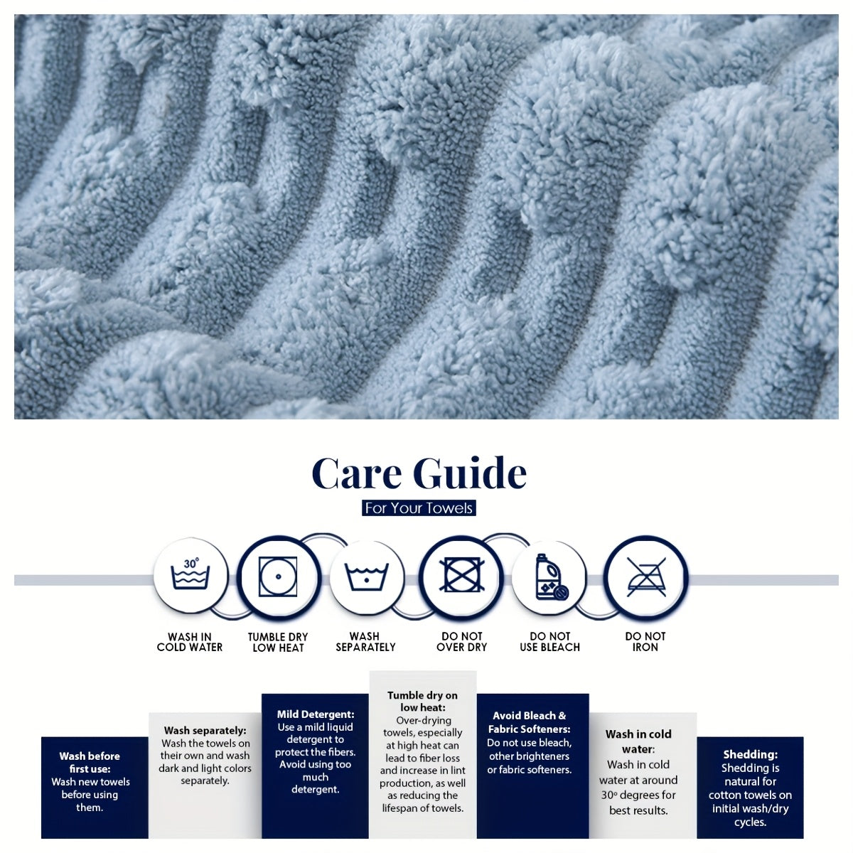 Super Soft Quick-Dry Waffle Weave Bath Towels - 4 Pack