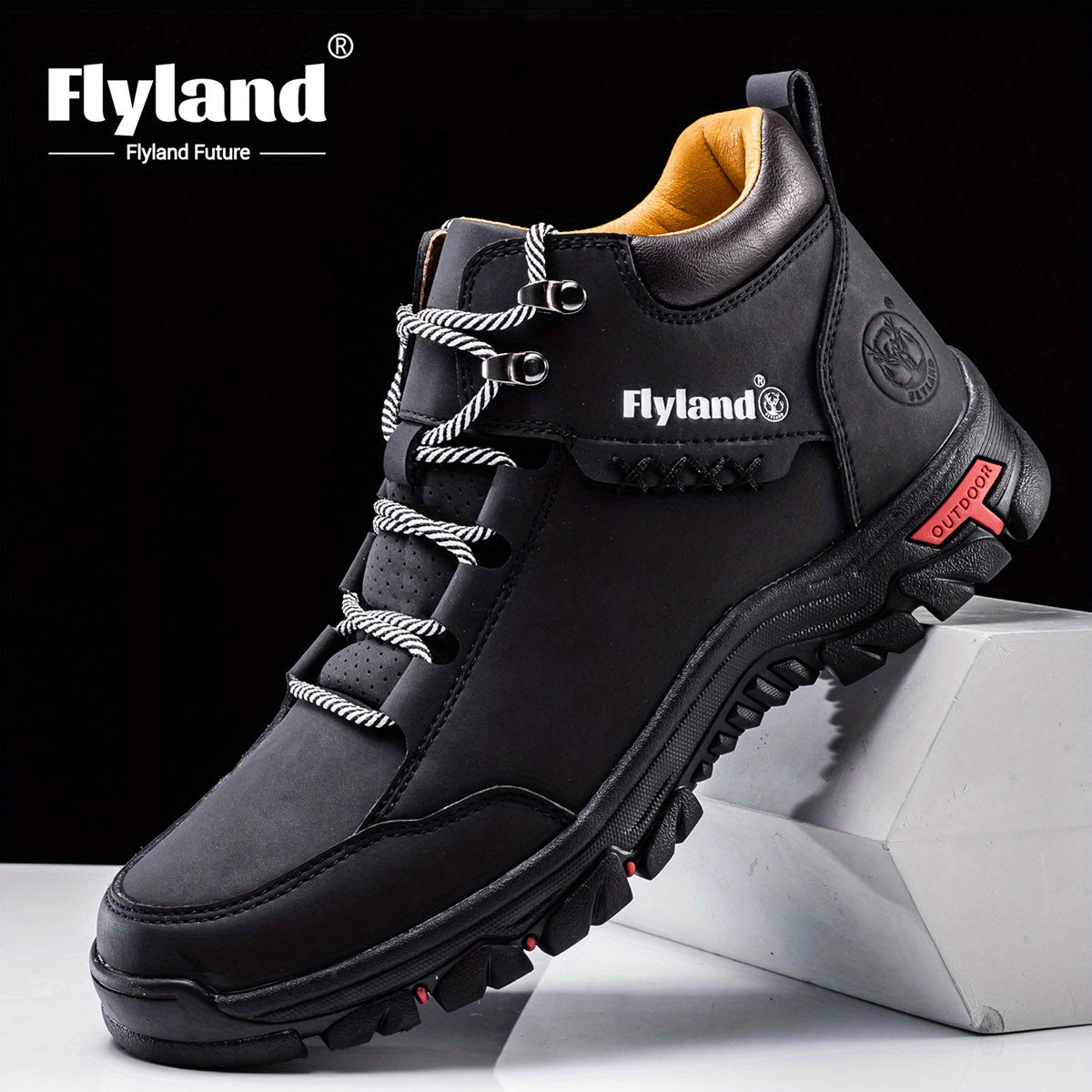 Flyland Vintage Leather Chukka Boots For Men Casual Work