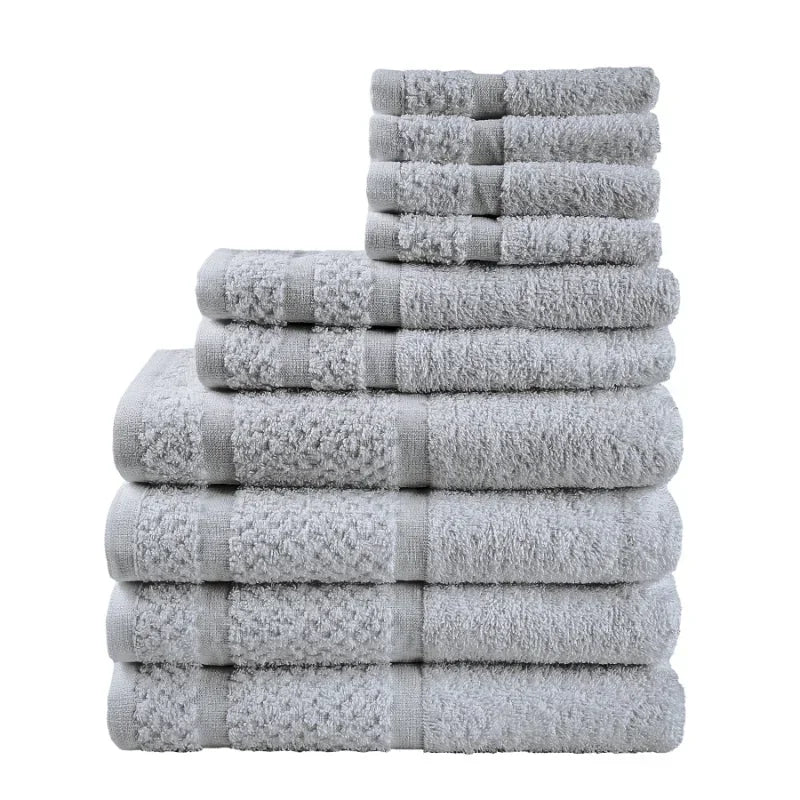 Premium Cotton Towel Set 10 Piece Ultra Soft Durable