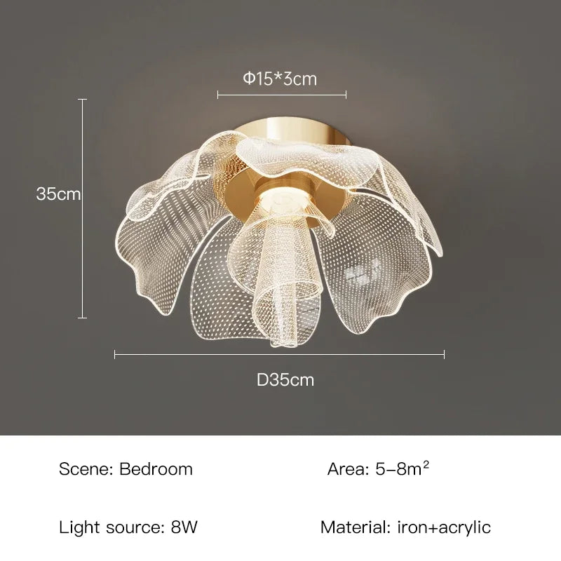Wushiyu Flower LED Ceiling Lamp for Home Decor