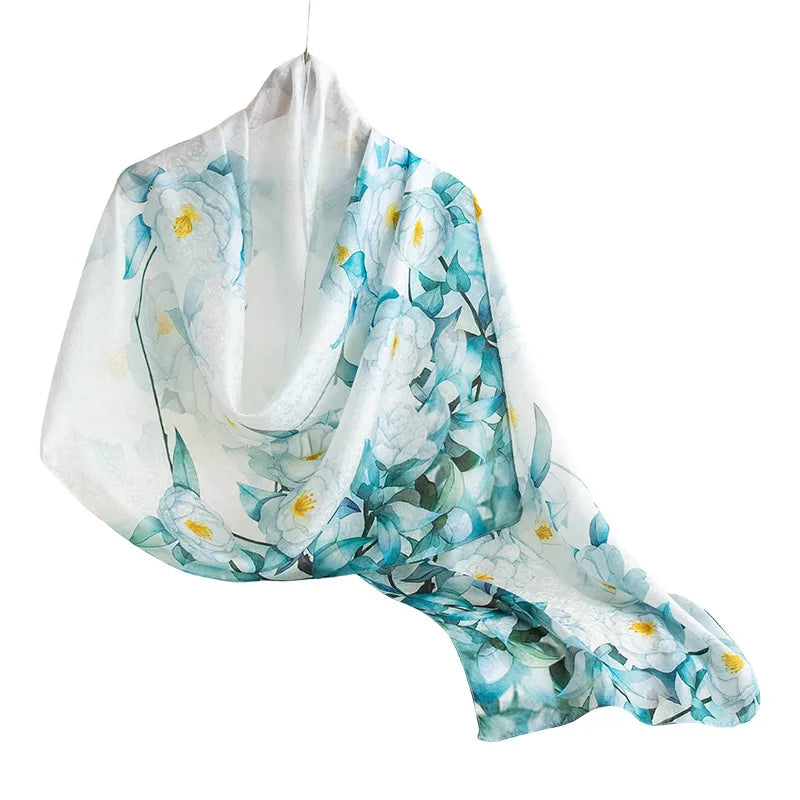 DayAprilCN Mulberry Silk Scarf Shawl For Women Elegant