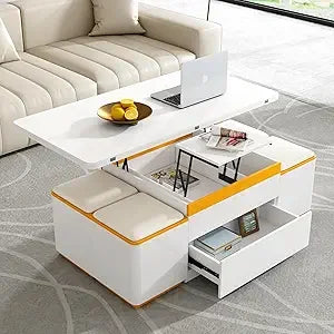 MKDK Lift Top Coffee Table Foldable Top Storage Ottomans