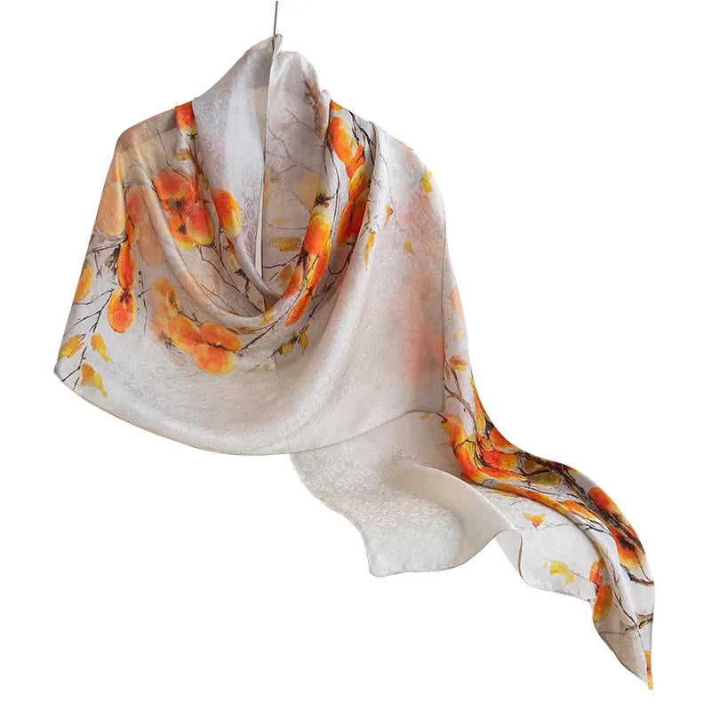 DayAprilCN Mulberry Silk Scarf Shawl For Women Elegant
