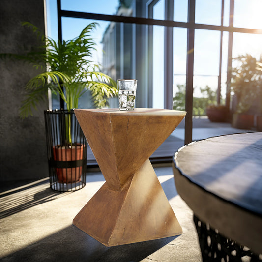 Wisfor Lightweight Concrete Accent Table Modern Geometry