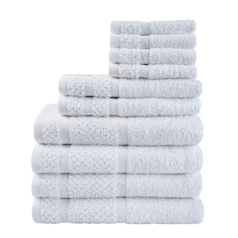 Premium Cotton Towel Set 10 Piece Ultra Soft Durable