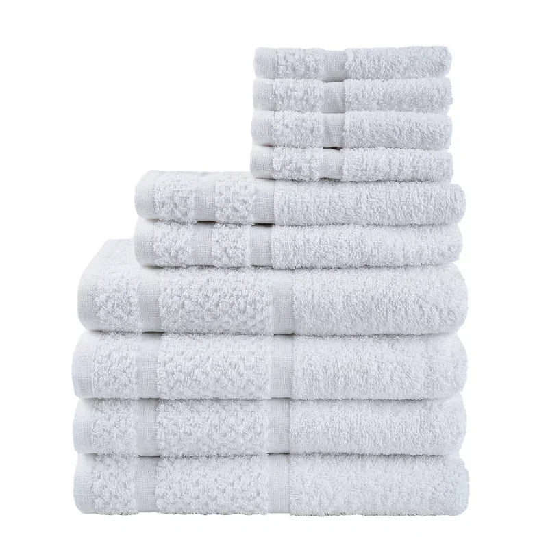 Premium Cotton Towel Set 10 Piece Ultra Soft Durable