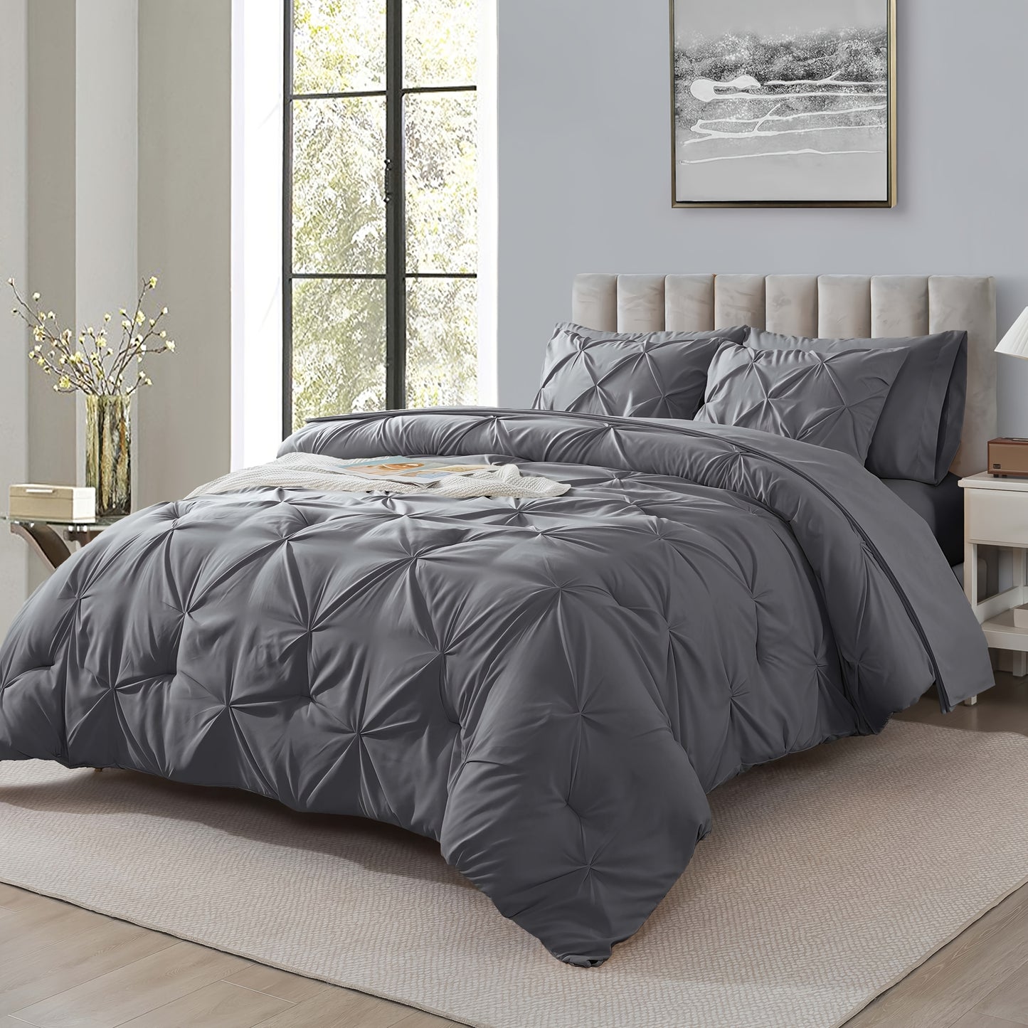 Cosybay 7pc Comforter Set Luxury Soft Bedding All Season