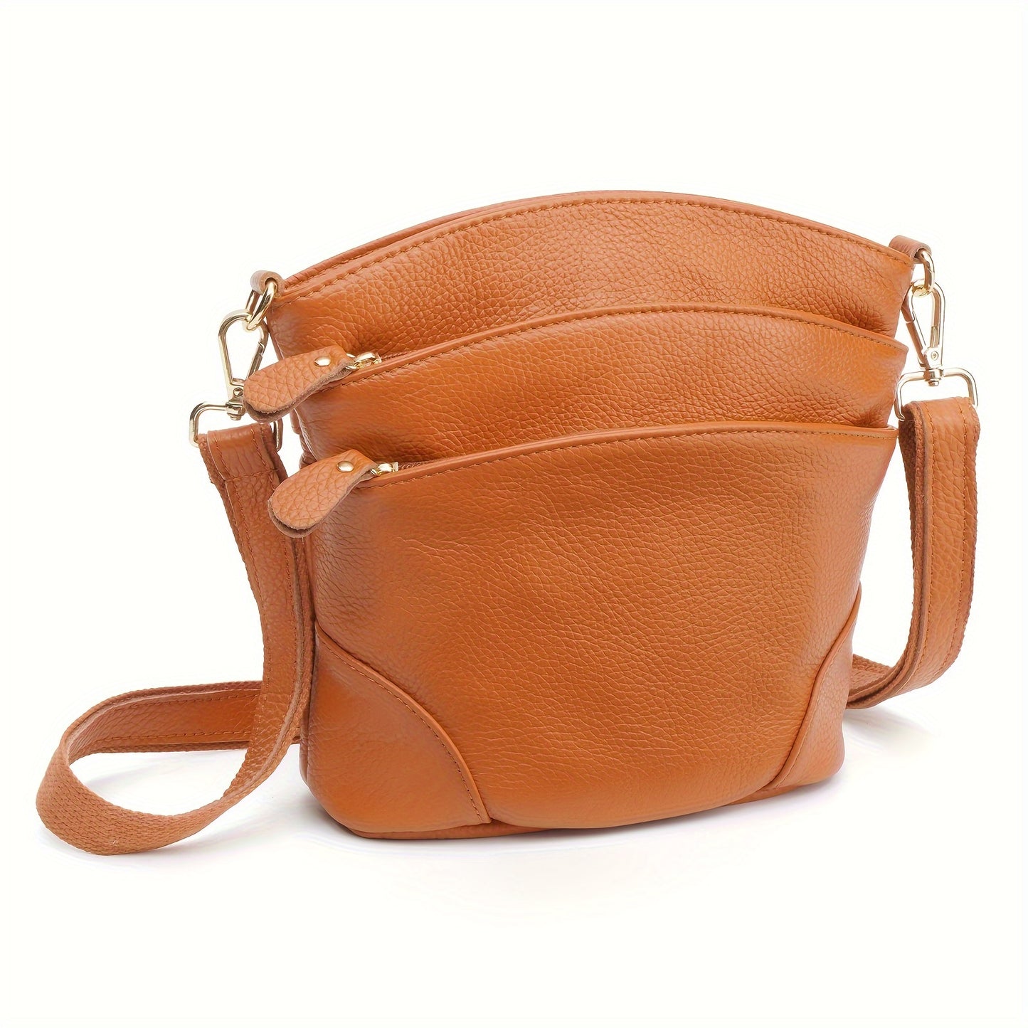 Premium Genuine Leather Crossbody Bag With Ample Storage