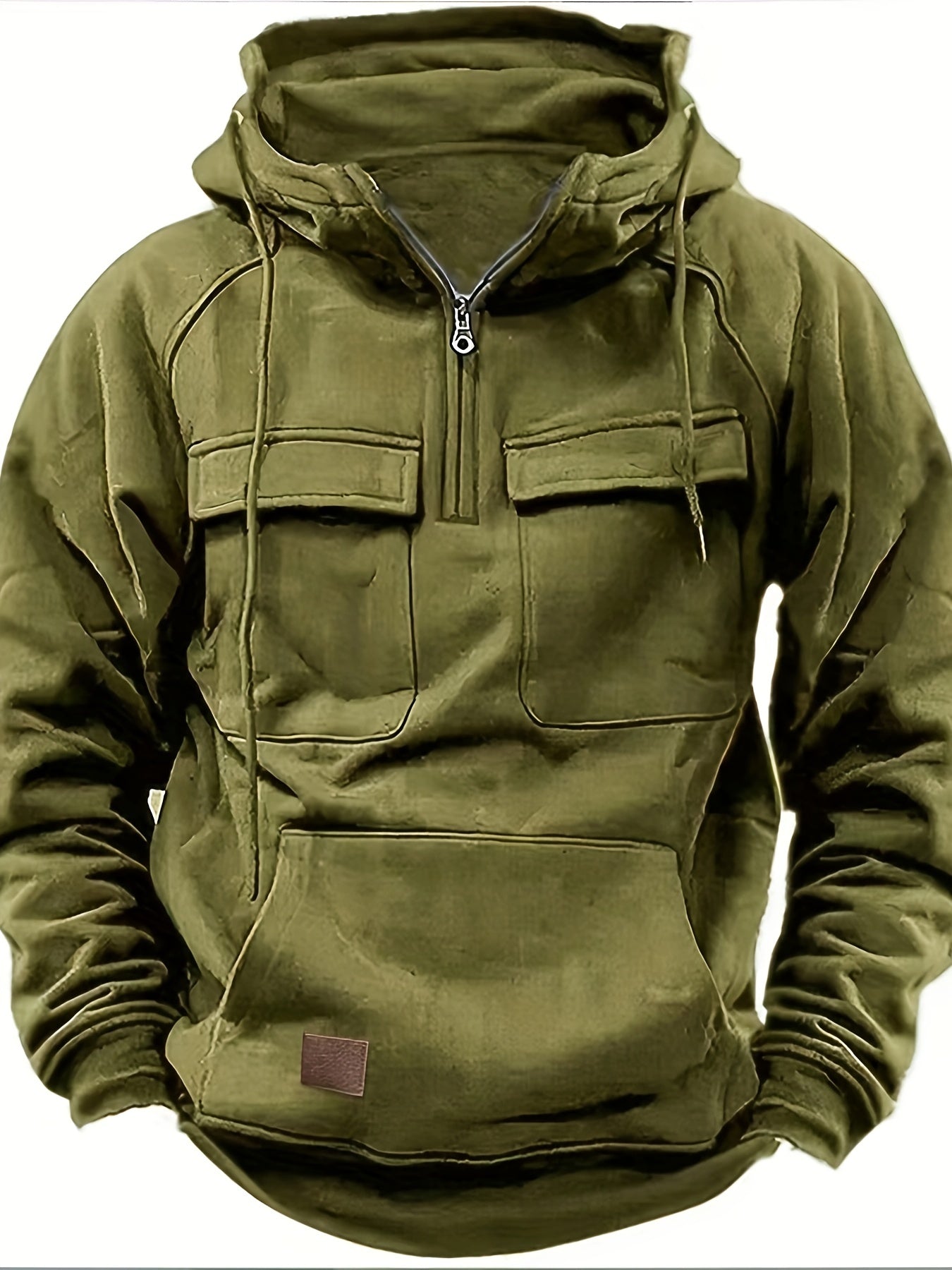 Men's Hooded Sweatshirt With Multi Pocket Design Gift
