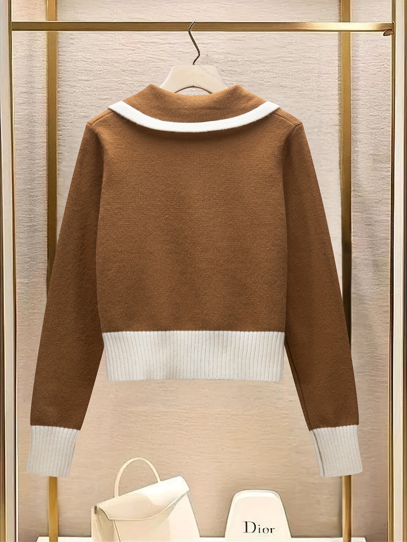 Chic Button Front Knit Sweater For Women All Season