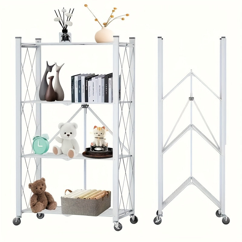 Metal Storage Rack with Wheels for Home and Office Organization