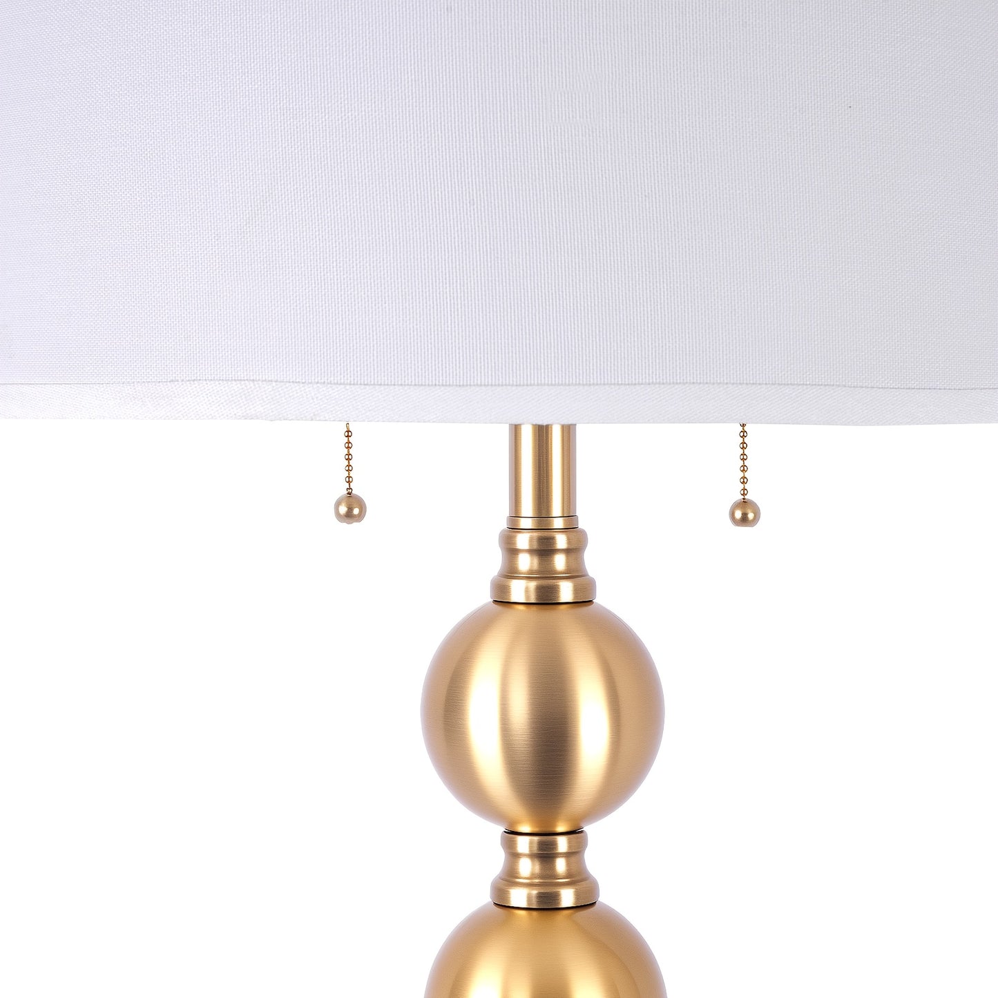 STANBOW Modern Floor Lamp With Linen Shade And Dual Pull