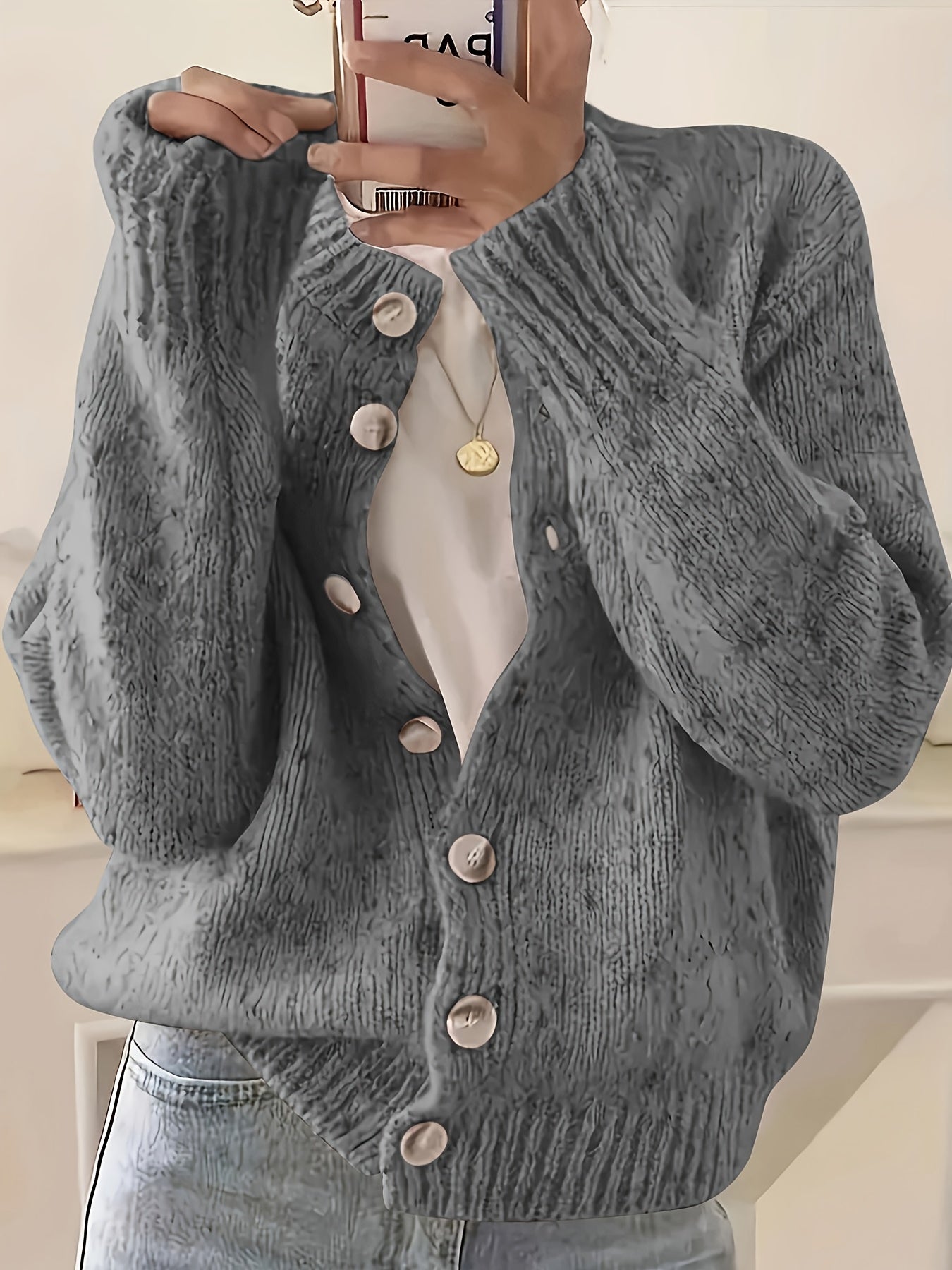 Elegant Women Cardigan Sweater Jacket All Seasons Layering