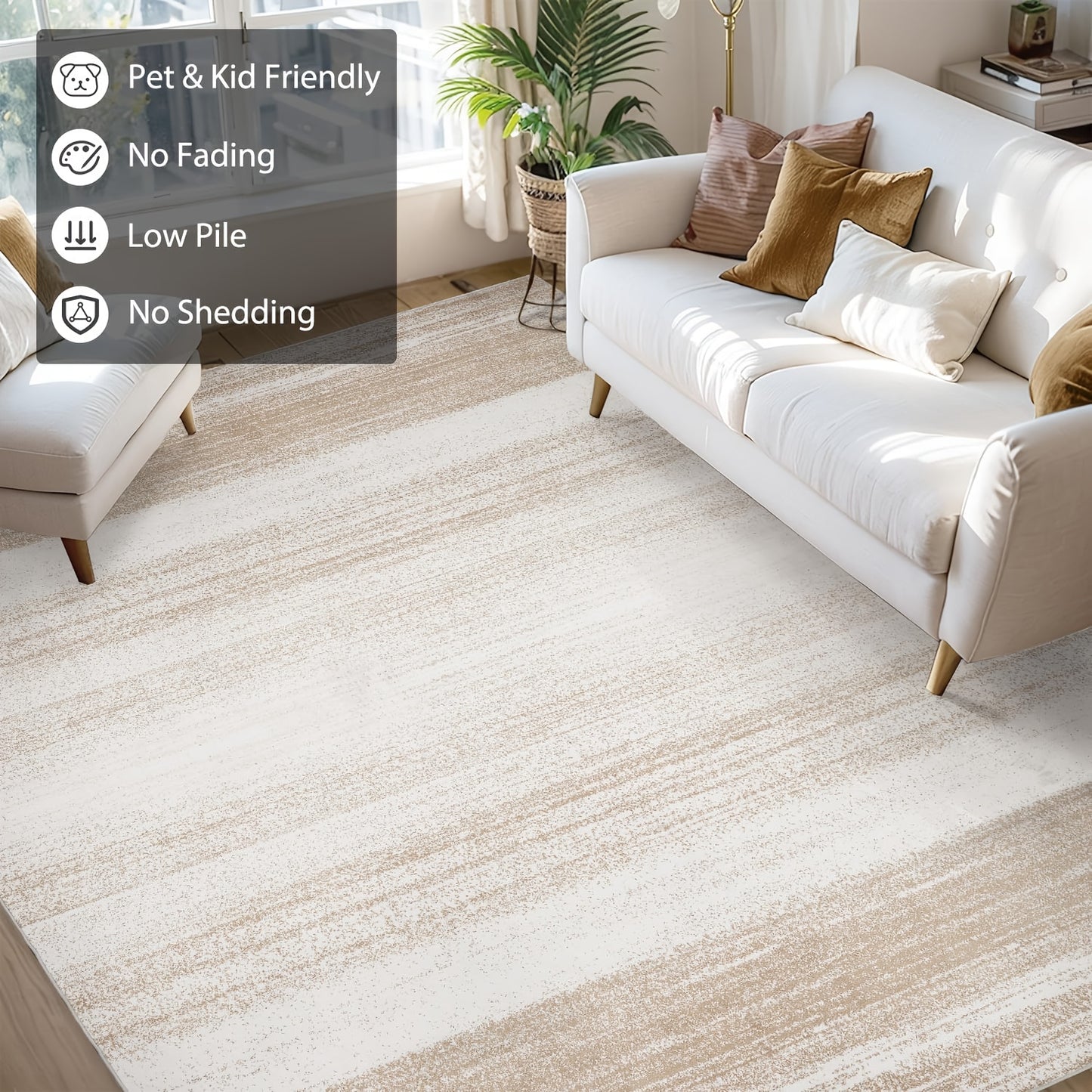 SIXHOME Soft Fluffy Rug For Bedroom Plush Shaggy Carpet