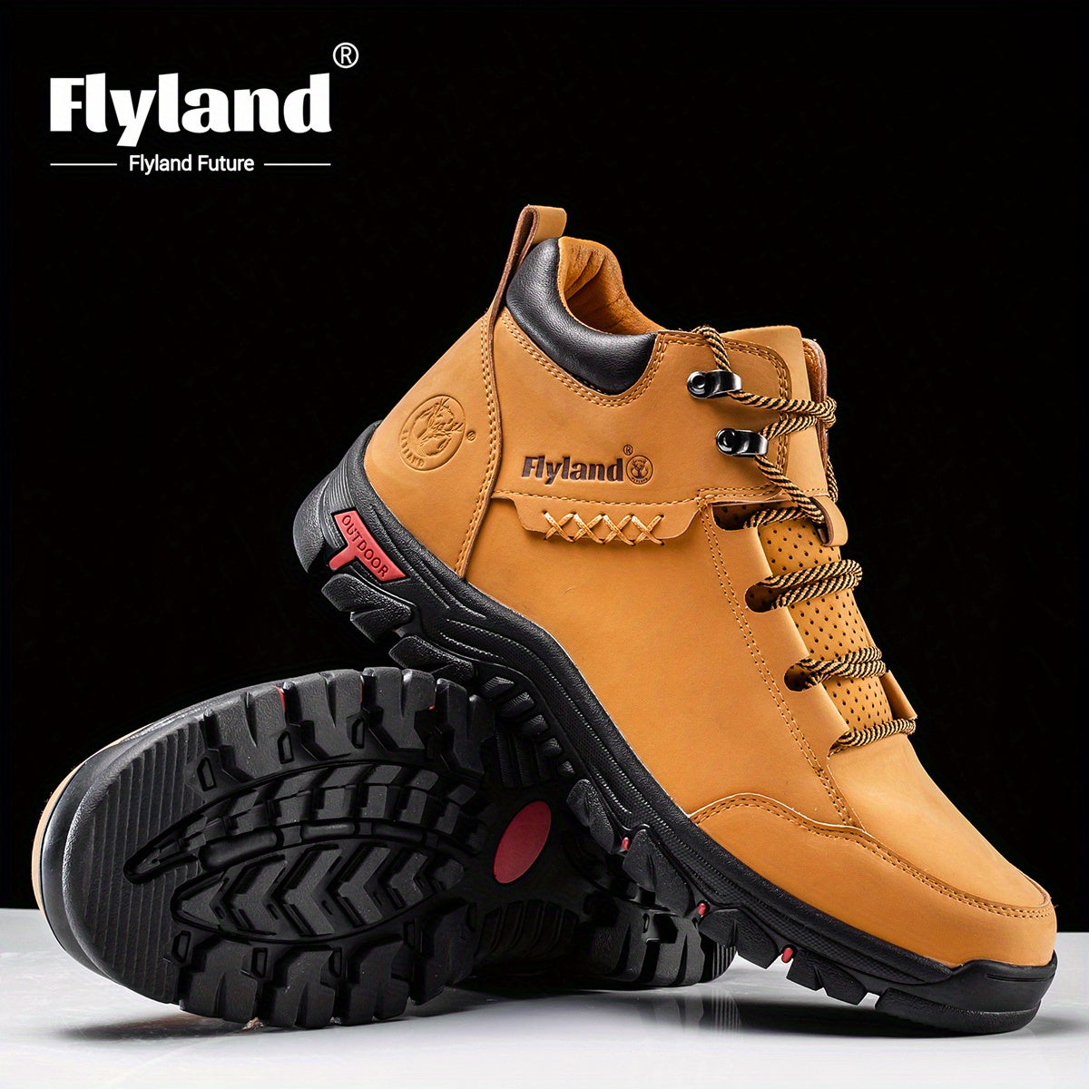 Flyland Vintage Leather Chukka Boots For Men Casual Work