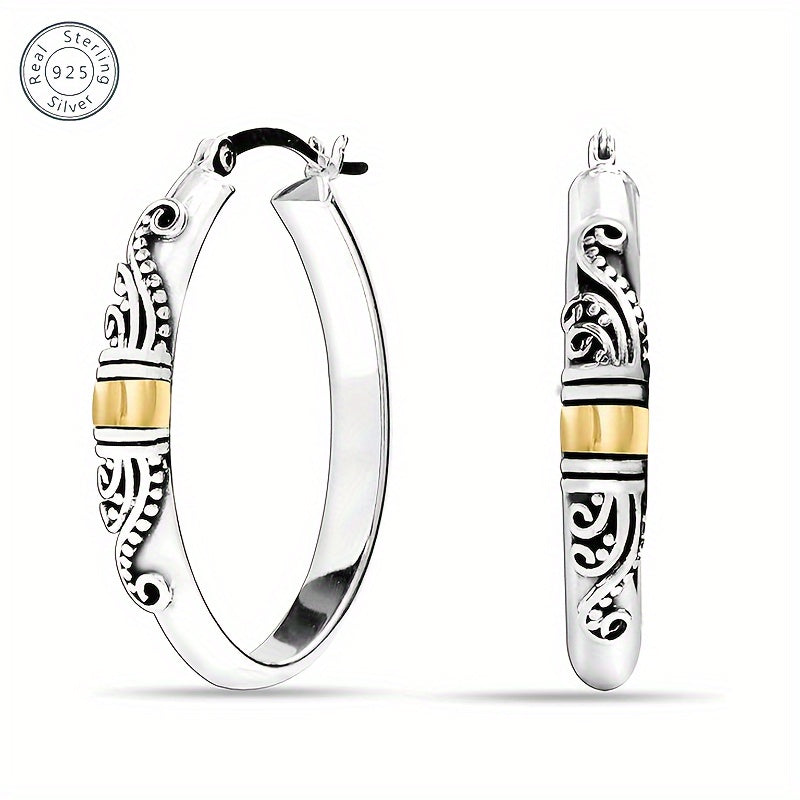 Sterling Silver Bali Style Hoop Earrings for Elegant Gifting