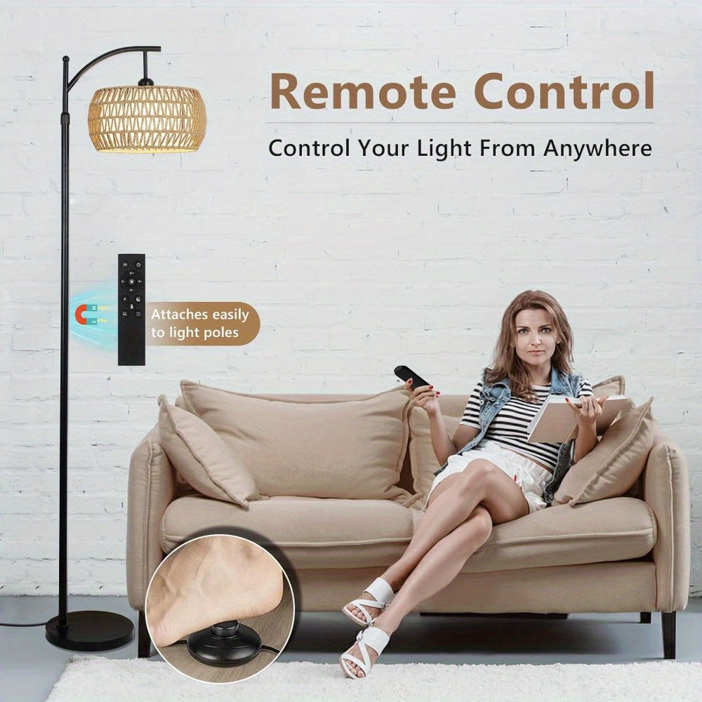 SUCOLITE Arc Floor Lamp With App Remote Dimmable Led